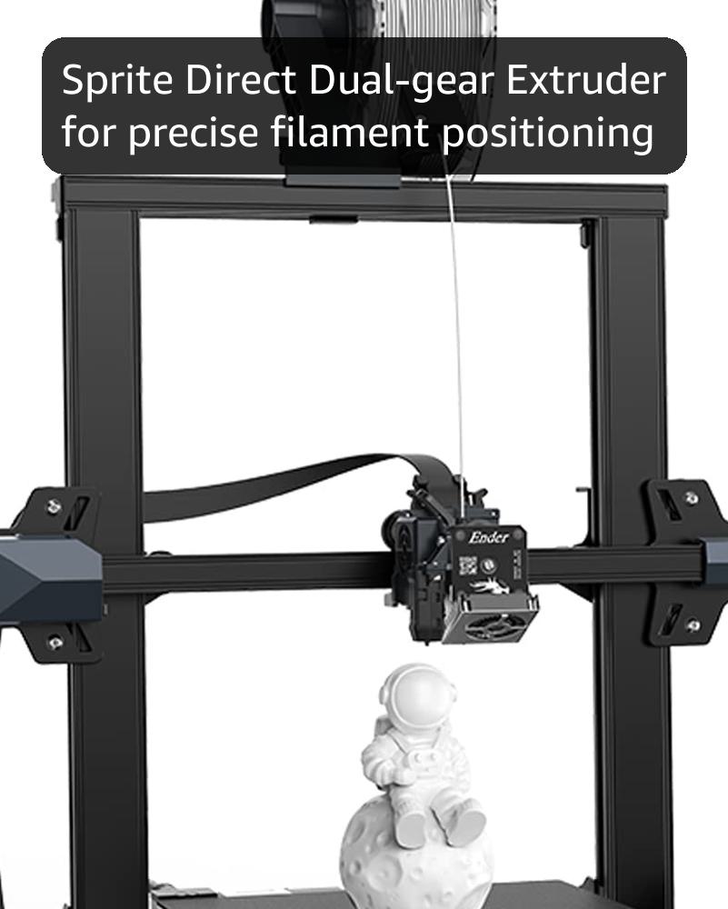 3IDEA Ender-3 S1 3D Printer | Sprite Direct Dual-Gear Extruder
